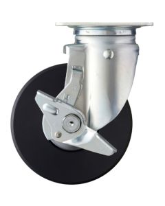 ล้อไนลอน MC แบบหมุน Hammer Swivel (ตลับลูกปืนเรเดียล) 150 มม. พร้อมตัวหยุด