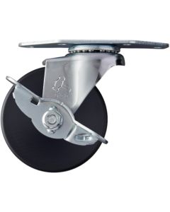 ล้อไนลอน MC มุมหมุน Hammer E Series ขนาด 65 มม. พร้อมตัวหยุด
