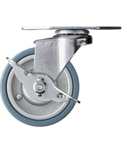 ล้อยางหมุนมุม Hammer E Series (ล้อเหล็ก) 75 มม. พร้อมตัวหยุด
