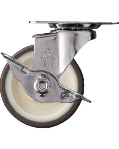 ล้อยูรีเทนหมุนสแตนเลส Hammer E Series ทั้งหมด (ล้อไนลอน) 65 มม. พร้อมตัวหยุด
