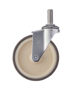 ลูกล้อสเตนเลสสตีล Hammer Screwed Caster ซีรีส์ 320EA (ล้อยูรีเทน อุปกรณ์สแตนเลส) หมุนได้ เส้นผ่านศูนย์กลางล้อ 125 มม.