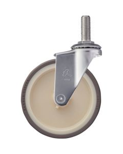 ลูกล้อสเตนเลสสตีล Hammer Screwed Caster ซีรีส์ 320EA (ล้อยูรีเทน อุปกรณ์สแตนเลส) หมุนได้ เส้นผ่านศูนย์กลางล้อ 125 มม.