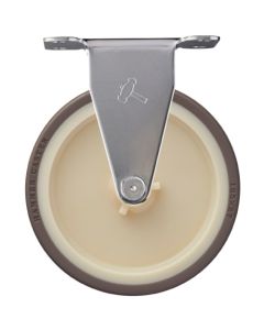 ลูกล้อสเตนเลส Hammer Plate Caster แบบตายตัว เส้นผ่านศูนย์กลางล้อ 125 มม. ล้อยูรีเทน