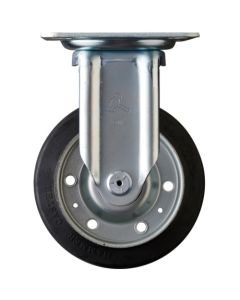 ล้อยางแบบยึดตายตัว Hammer Fixed Rubber Wheel (Roller Bearing) 150mm