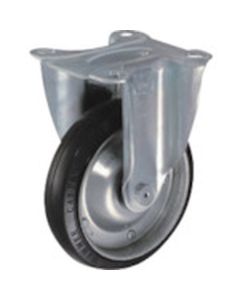 ล้อยางแบบยึดตายตัว Hammer Fixed Rubber Wheel (Roller Bearing) 180mm