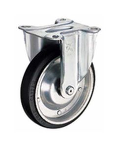 ล้อยางแบบยึดตายตัว Hammer Fixed Rubber Wheel (Roller Bearing) 200mm