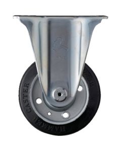 ล้อยางแบบยึดตายตัว Hammer Fixed Rubber Wheel (Roller Bearing) 100mm