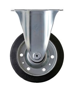 ล้อยางแบบยึดตายตัว Hammer Fixed Rubber Wheel (Roller Bearing) 150mm