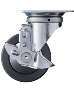 ล้อไนลอน MC แบบหมุน Hammer Swivel (ตลับลูกปืนเรเดียล) 100 มม. พร้อมตัวหยุด