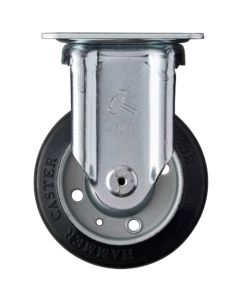 ล้อยางแบบยึดตายตัว Hammer Fixed Rubber Wheel (Roller Bearing) 100mm
