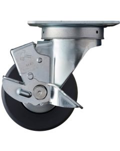 ล้อไนลอน MC แบบหมุน Hammer Swivel (ตลับลูกปืนเรเดียล) 125 มม. พร้อมตัวหยุด