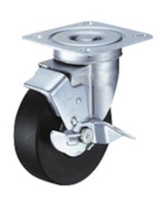 ล้อไนลอน MC แบบหมุน Hammer Swivel (ตลับลูกปืนเรเดียล) 150 มม. พร้อมตัวหยุด