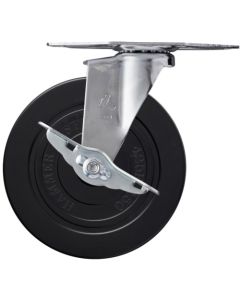 ล้อยางหมุนมุม Hammer E Series (ลูกปืนลูกกลิ้ง) 150 มม. พร้อมตัวหยุด