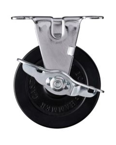 ล้อยางแบบตายตัว Hammer E Series (ลูกปืนลูกกลิ้ง) 100 มม. พร้อมตัวหยุด