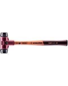 ค้อนพลาสติก SIMLEX ตัวเรือนเหล็กหล่อ ด้ามไม้ ขนาดหัวค้อน (30 มม.) วัสดุผสมยาง (สีดำ)