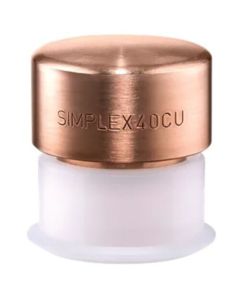 ชิ้นส่วนค้อน: หัวค้อนพลาสติก SIMLEX พร้อมซ็อกเก็ตพลาสติก ขนาดเส้นผ่านศูนย์กลาง 40 มม. สีทองแดง