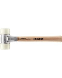 ค้อนพลาสติก BASEPLEX ตัวเรือนทำจากสังกะสีหล่อขึ้นรูป ด้ามไม้ ขนาดหัวค้อน (50 มม.) ทำจากไนลอน (สีขาว)