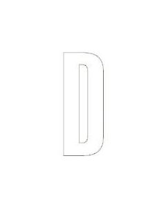 ตัวอักษร D (สีขาว) ยางสังเคราะห์ 1 ตัวอักษร 120 x 60
