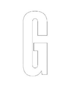 ตัวอักษร G (สีขาว) ยางสังเคราะห์ 1 ตัวอักษร 120x60
