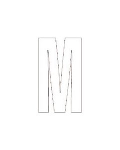 ตัวอักษร M (สีขาว) ยางสังเคราะห์ 1 ตัวอักษร 120 x 60
