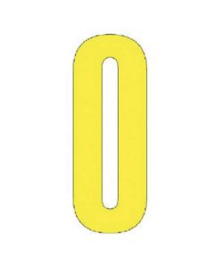 ตัวอักษร O (สีเหลือง) ยางสังเคราะห์ 1 ตัวอักษร 120x60