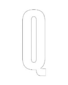 ตัวอักษร Q (สีขาว) ยางสังเคราะห์ 1 ตัวอักษร 120x60