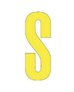 ตัวอักษร S (สีเหลือง) ยางสังเคราะห์ 1 ตัวอักษร 120x60