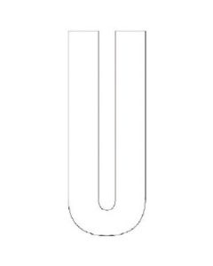 ตัวอักษร U (สีขาว) ยางสังเคราะห์ 1 ตัวอักษร 120 x 60