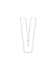 ตัวอักษร V (สีขาว) ยางสังเคราะห์ 1 ตัวอักษร 120 x 60