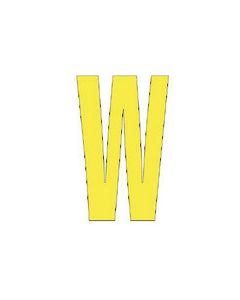 ตัวอักษร W (สีเหลือง) ยางสังเคราะห์ 1 ตัวอักษร 120x60