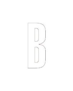 ตัวอักษร B (สีขาว) ยางสังเคราะห์ 1 ตัวอักษร 300 x 150