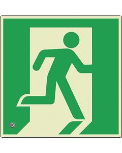 High Brightness Phosphorescent Sign Evacuation Exit