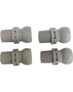 ระบบน้ำหล่อเย็น ข้อต่อ 1/2 PT3/8 สีเทา (รวม 4 ชิ้น)
