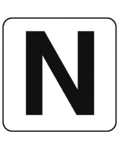 สติ๊กเกอร์โชว์ตัวอักษร N ชุด 5 แผ่น (กลาง) 100 x 100