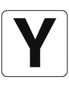 สติกเกอร์ดิสเพลย์ตัวอักษร Y ชุด 5 แผ่น (กลาง) 100 x 100