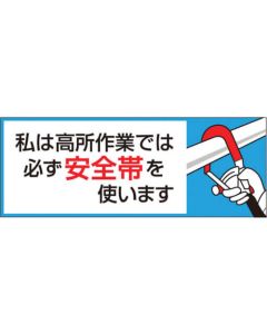 สติกเกอร์ติดหมวกกันน็อค "ฉันคาดเข็มขัดนิรภัยทุกครั้งเมื่อทำงานบนที่สูง"