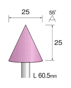 PA หินลับมีดสีชมพู #120 φ25 (10 ชิ้น)