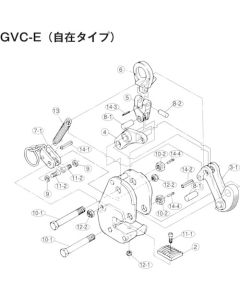 ชุดสลักรองรับแคมสำหรับแคลมป์ยกแนวนอน (GVC0.5E)