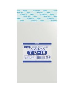 ถุง OPP พร้อมเทปกาว ยี่ห้อ Crystal Pack รุ่น T12-18 จำนวน 100 ชิ้น