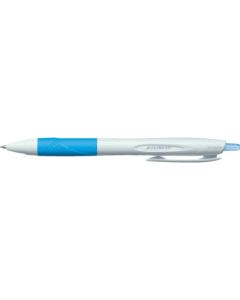 ปากกาลูกลื่น Jetstream แบบมีลายเซ็น สีขาวและสีฟ้าอ่อน