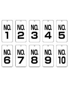 แผ่นแสดงตัวเลข No. 1 ถึงไม่ 10 10 ชุดแผ่นดิสก์ 80 x 40