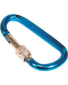 คาราบิเนอร์อลูมิเนียมอัลลอยด์พร้อมตัวล็อค D-ring สีน้ำเงิน