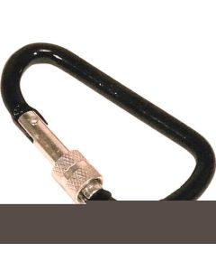 คาราบิเนอร์อลูมิเนียมอัลลอยด์พร้อมล็อค D-ring สีดำ