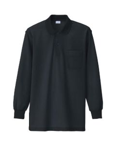 เสื้อโปโลแขนยาว (unisex) สีดำ LL