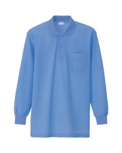 เสื้อโปโลแขนยาว (unisex) สีม่วง น้ำเงิน LL
