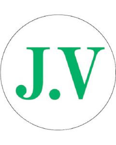 สติกเกอร์เครื่องหมายหมวกกันน็อค (J.V) สีเขียว