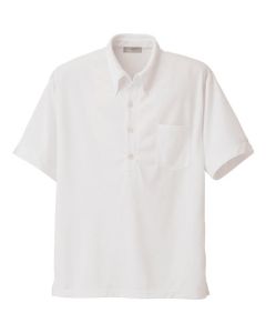 เสื้อเชิ้ตผู้ชาย แขนสั้น กระดุมลง สีขาว LL
