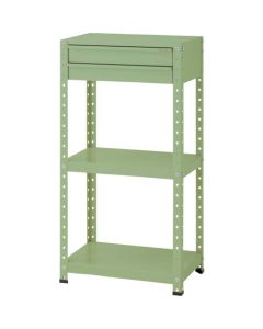 รถเข็นพิเศษ แบบคงที่ ตู้เก็บของตื้น (2 ชั้น) จำนวน 1 คัน สีเขียว Yamatec