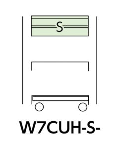 รถเข็นพิเศษแบบเคลื่อนที่ได้ ตู้เก็บของตื้น (2 ชั้น) จำนวน 1 คัน สีเขียว Yamatec