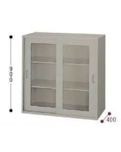 ตู้เก็บเอกสารแบบ NWS ประตูกระจกเลื่อน (พร้อมกรอบ) ขนาด กว้าง 899 x ลึก 400 x สูง 900 มม.